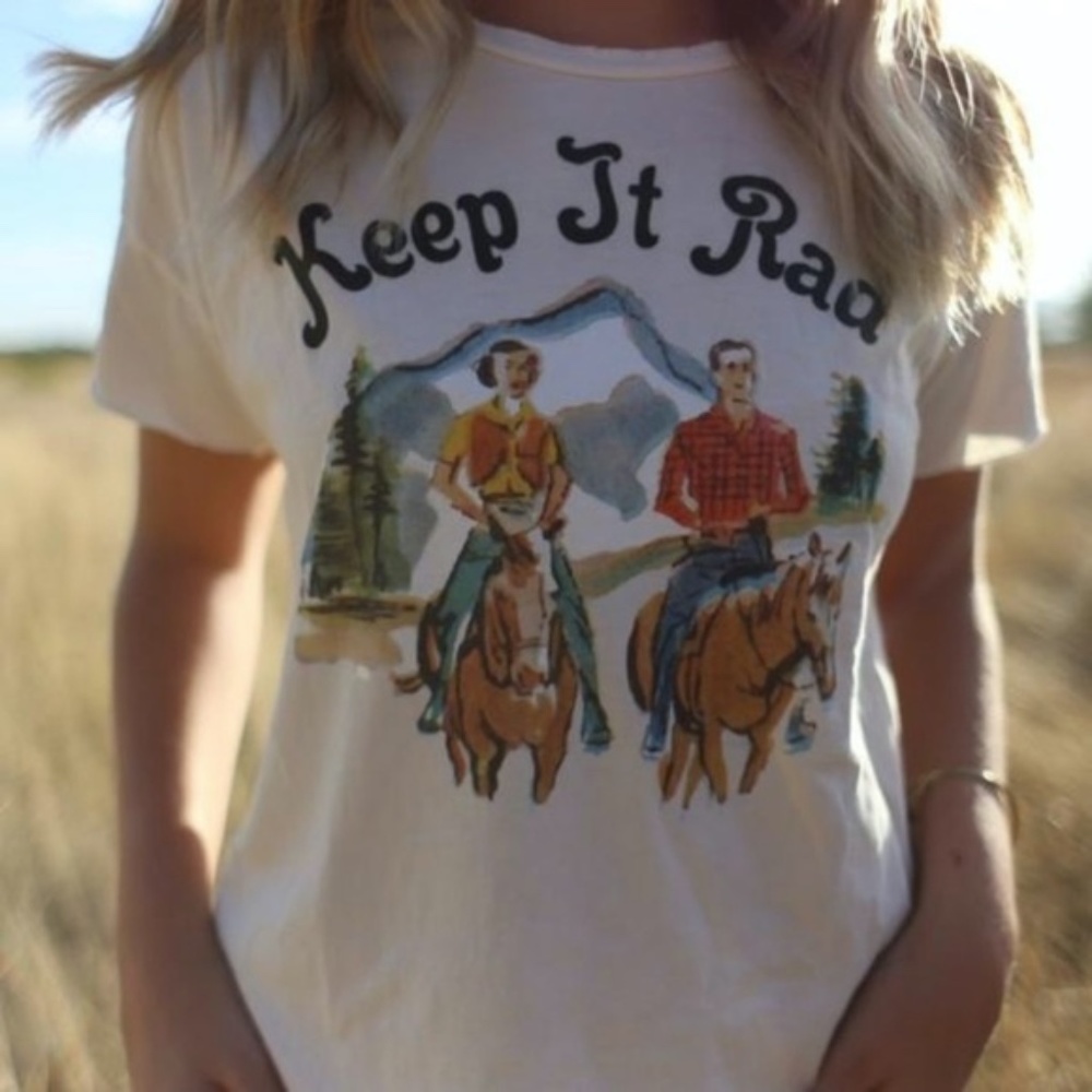 NWOT vintage style Keep it Rad Graphic Tee